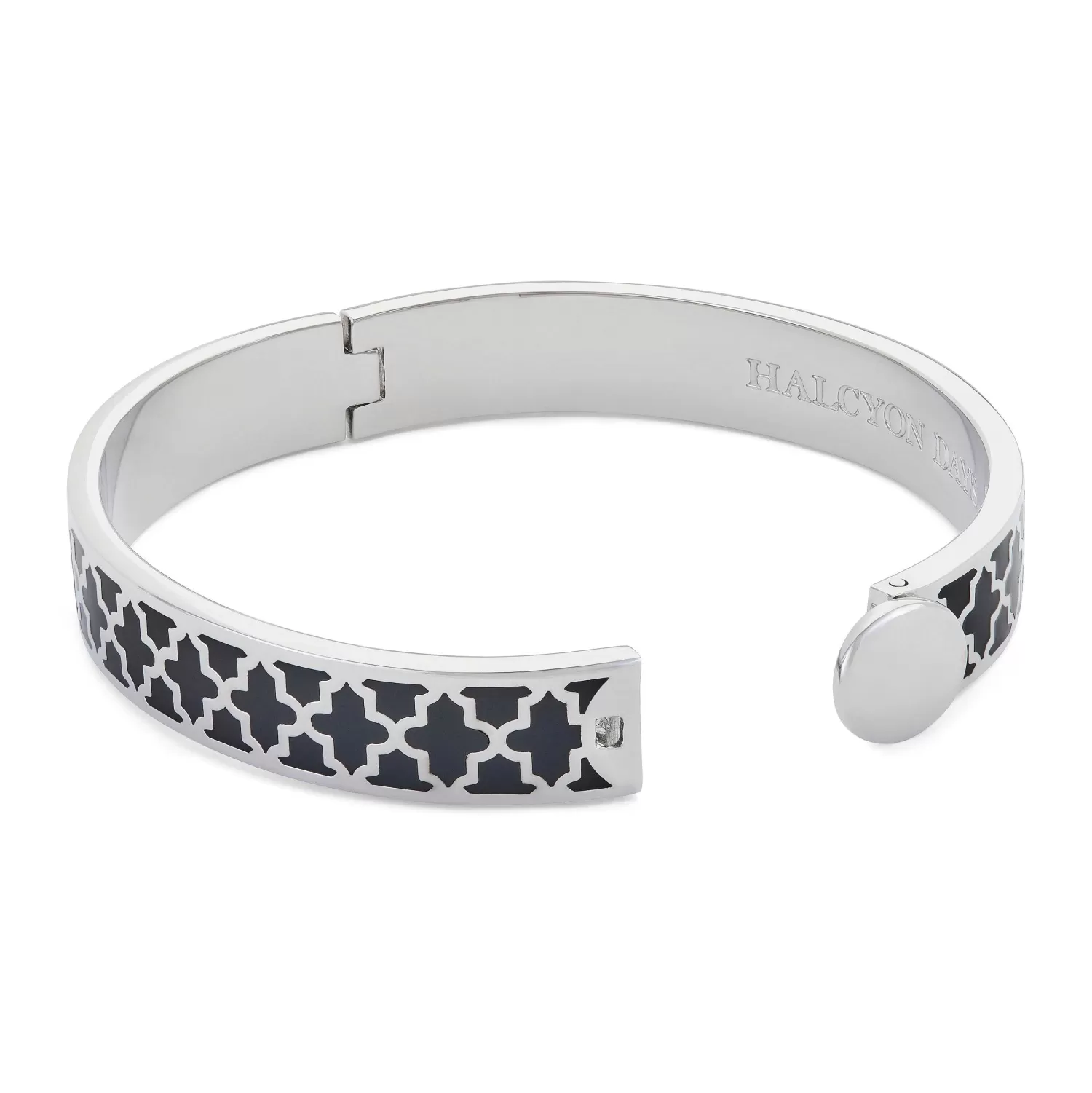 Halcyon Days Agama Black & Palladium Bangle | Shop