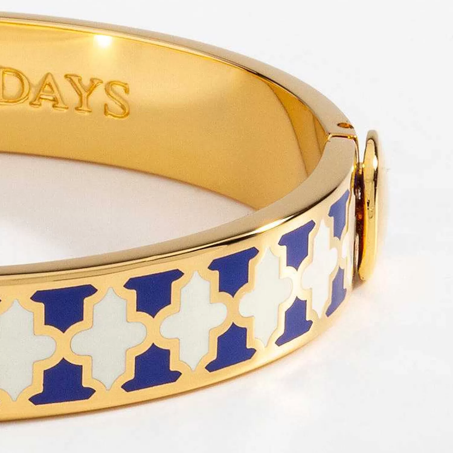 Halcyon Days Agama Cobalt, Cream & Gold Bangle | Outlet