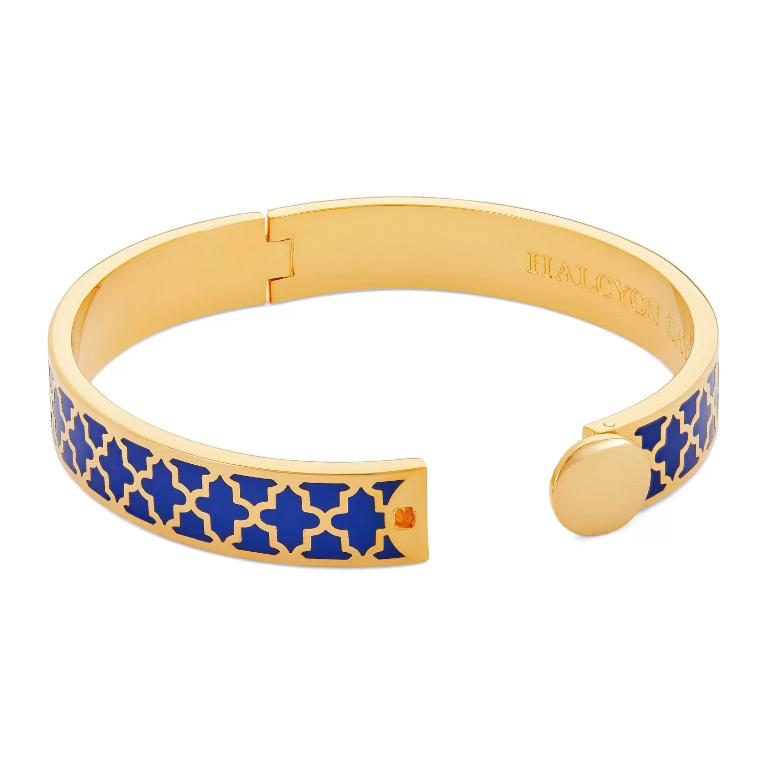 Halcyon Days Agama Cobalt Hinged Enamel Bangle | Best