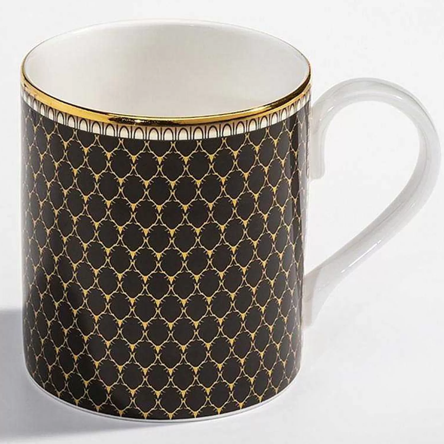 Halcyon Days Antler Trellis Black Fine Bone China Mug | Best Sale