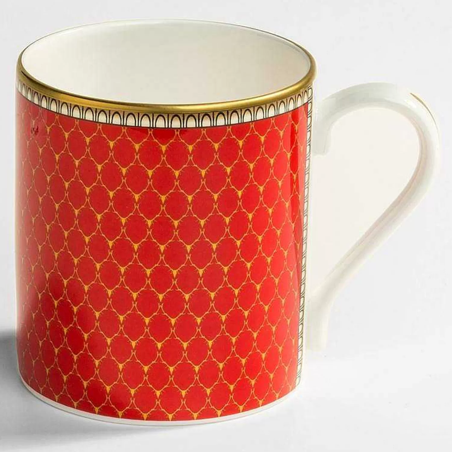 Halcyon Days Antler Trellis Red English Fine Bone China Mug Cheap