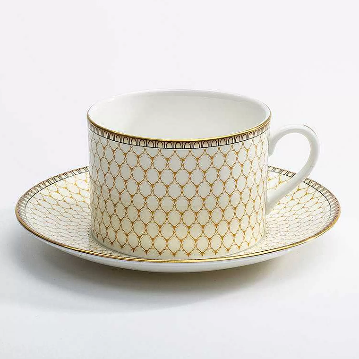 Halcyon Days Antler Trellis Teacup & Saucer Ivory Cheap