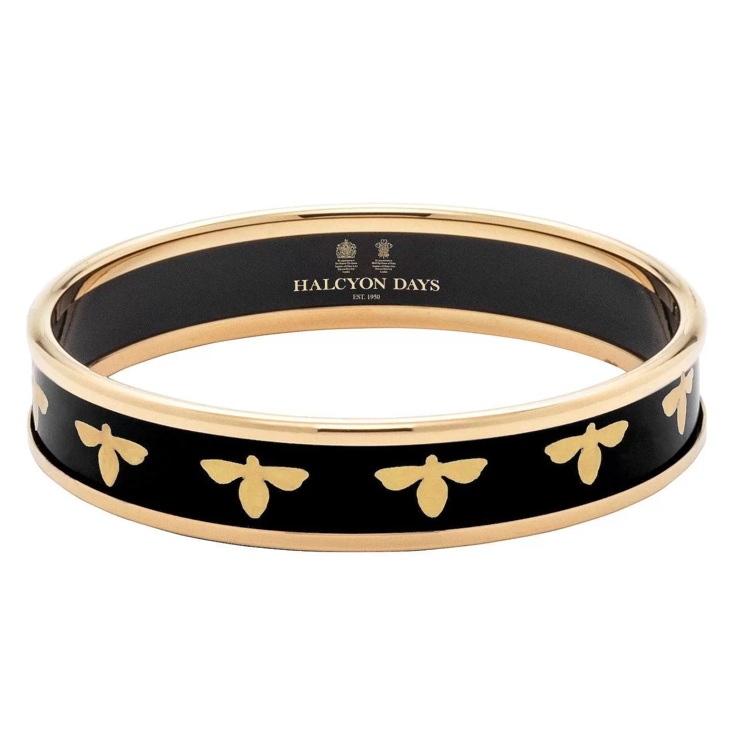 Halcyon Days Bee Black & Gold Enamel Bangle Best