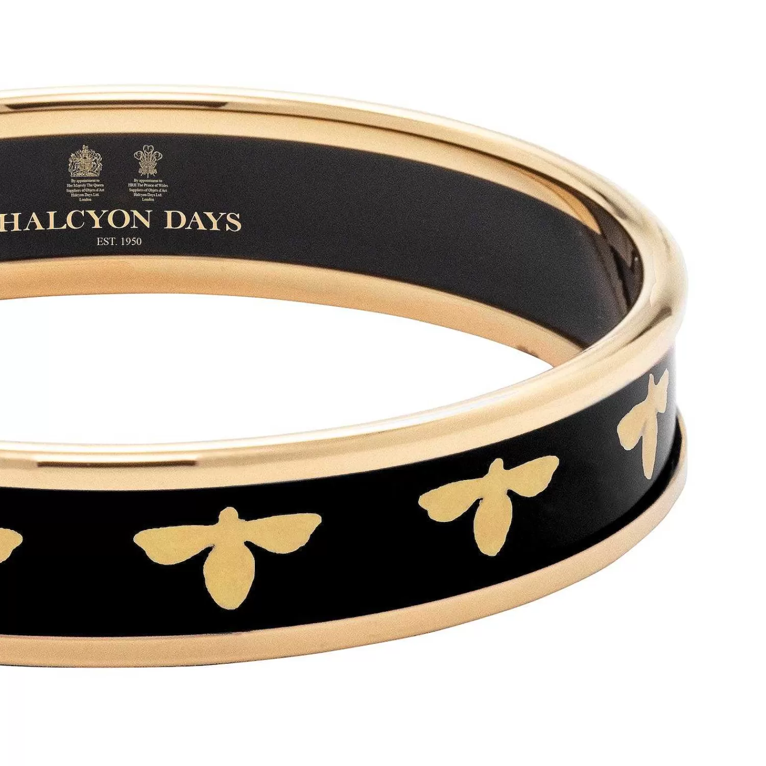 Halcyon Days Bee Black & Gold Enamel Bangle Best