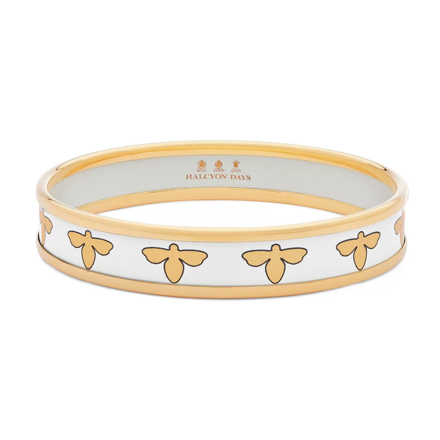 Halcyon Days Bee Cream & Gold Enamel Bangle | Best