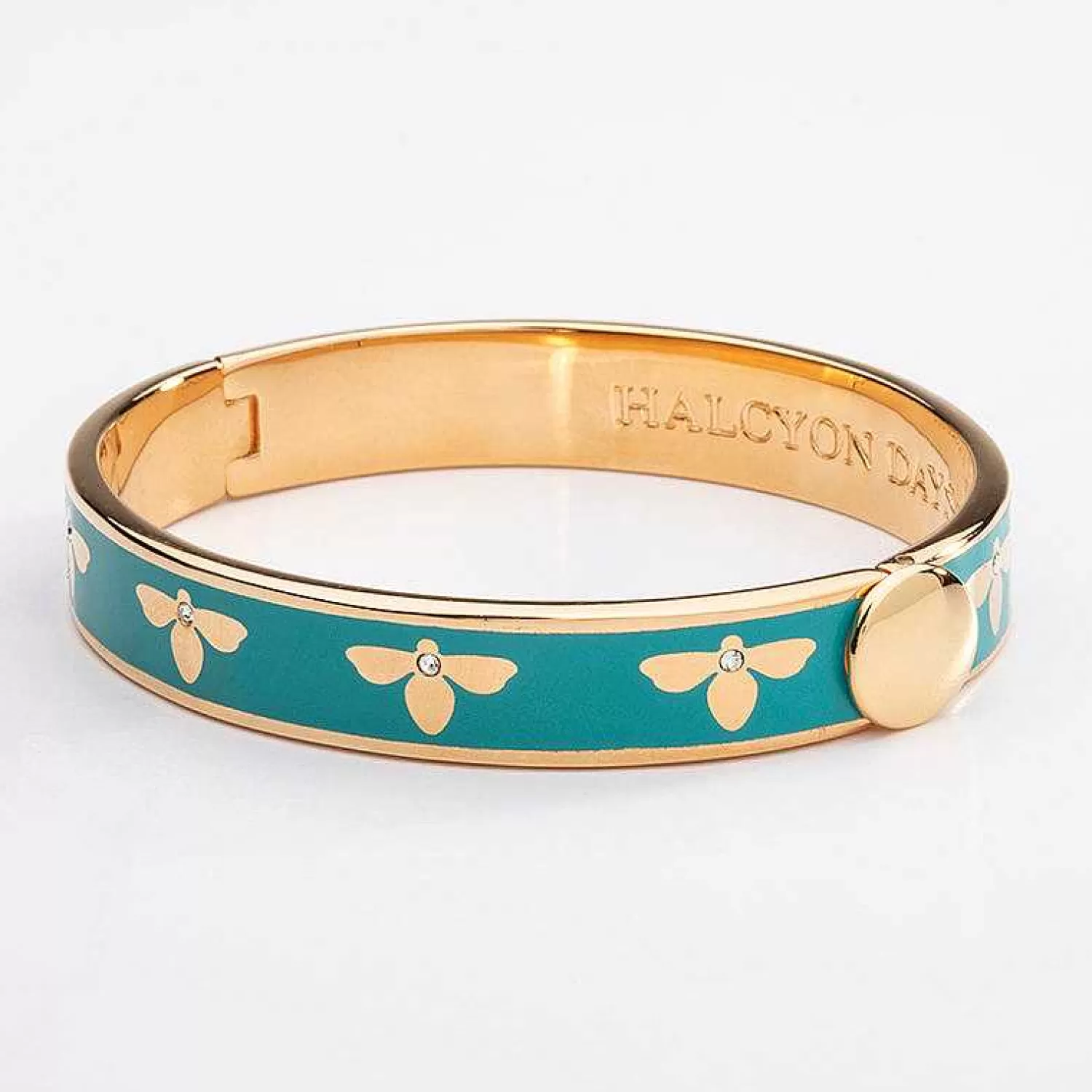 Halcyon Days Bee Turquoise & Gold Bangle | Cheap