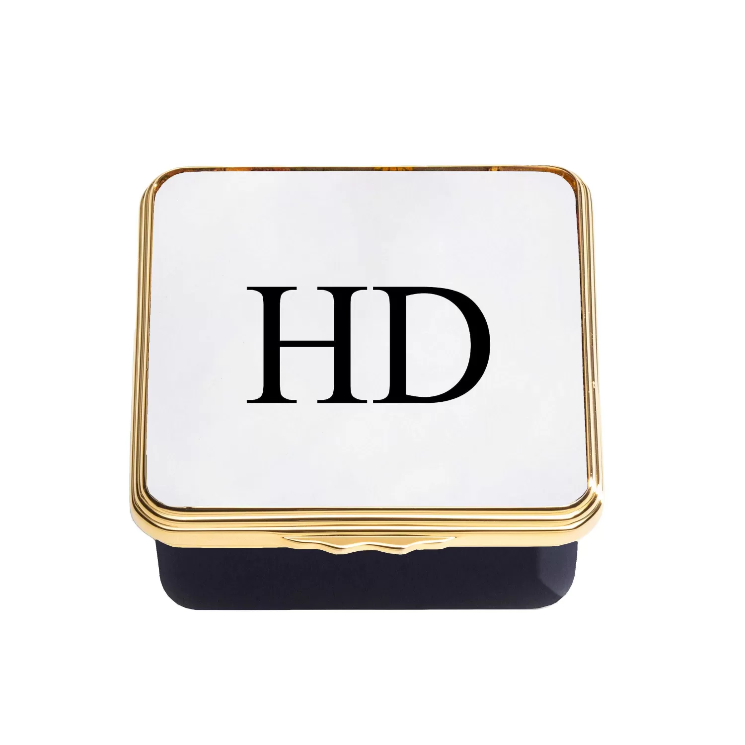 Halcyon Days Blank Canvas Ivory & Black Gold Box Fashion