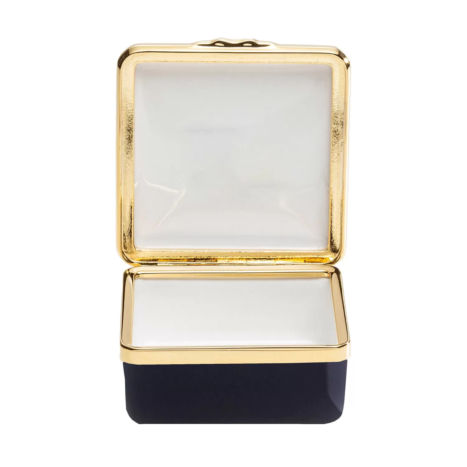 Halcyon Days Blank Canvas Ivory & Navy Gold Box New