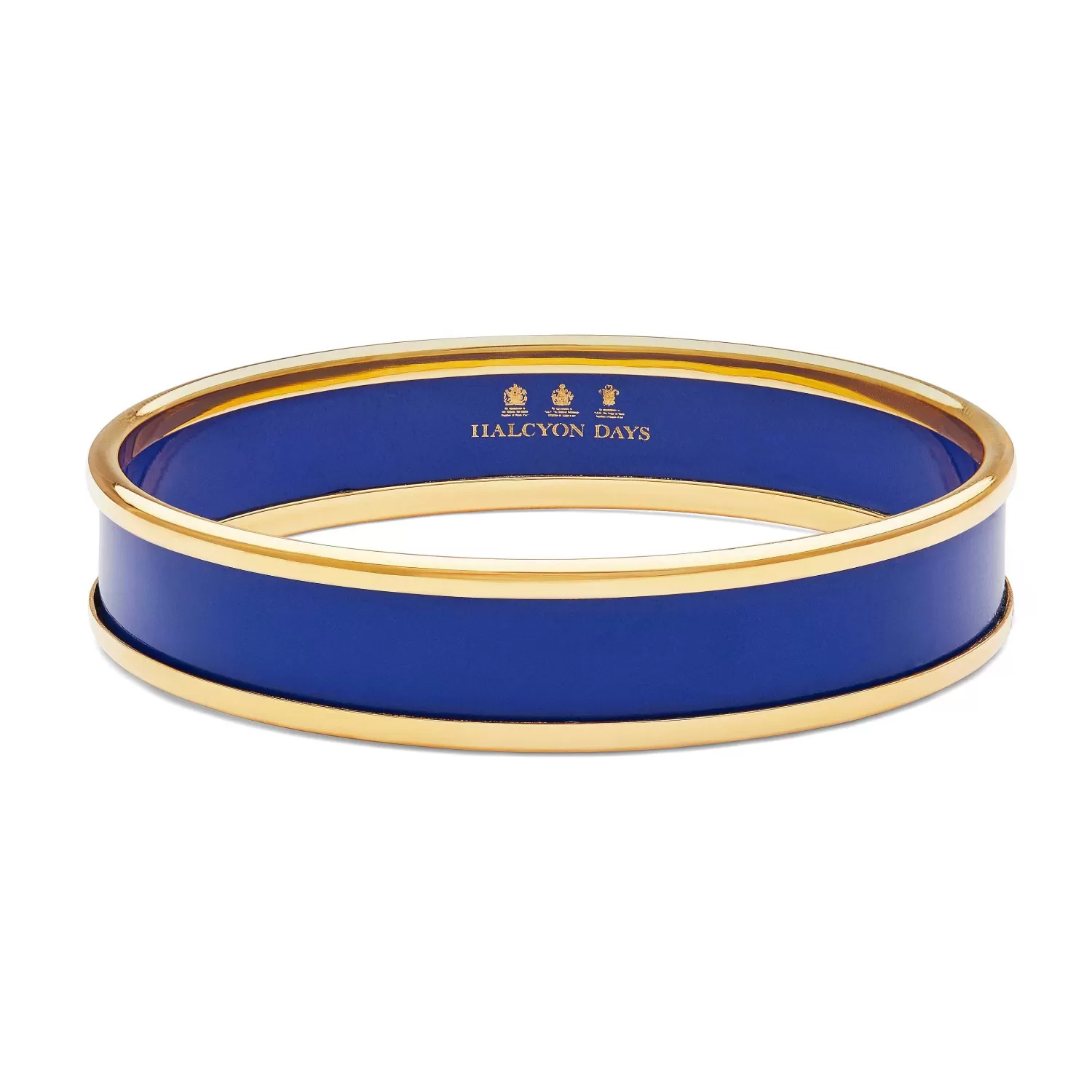 Halcyon Days Cobalt & Gold Enamel Bangle New