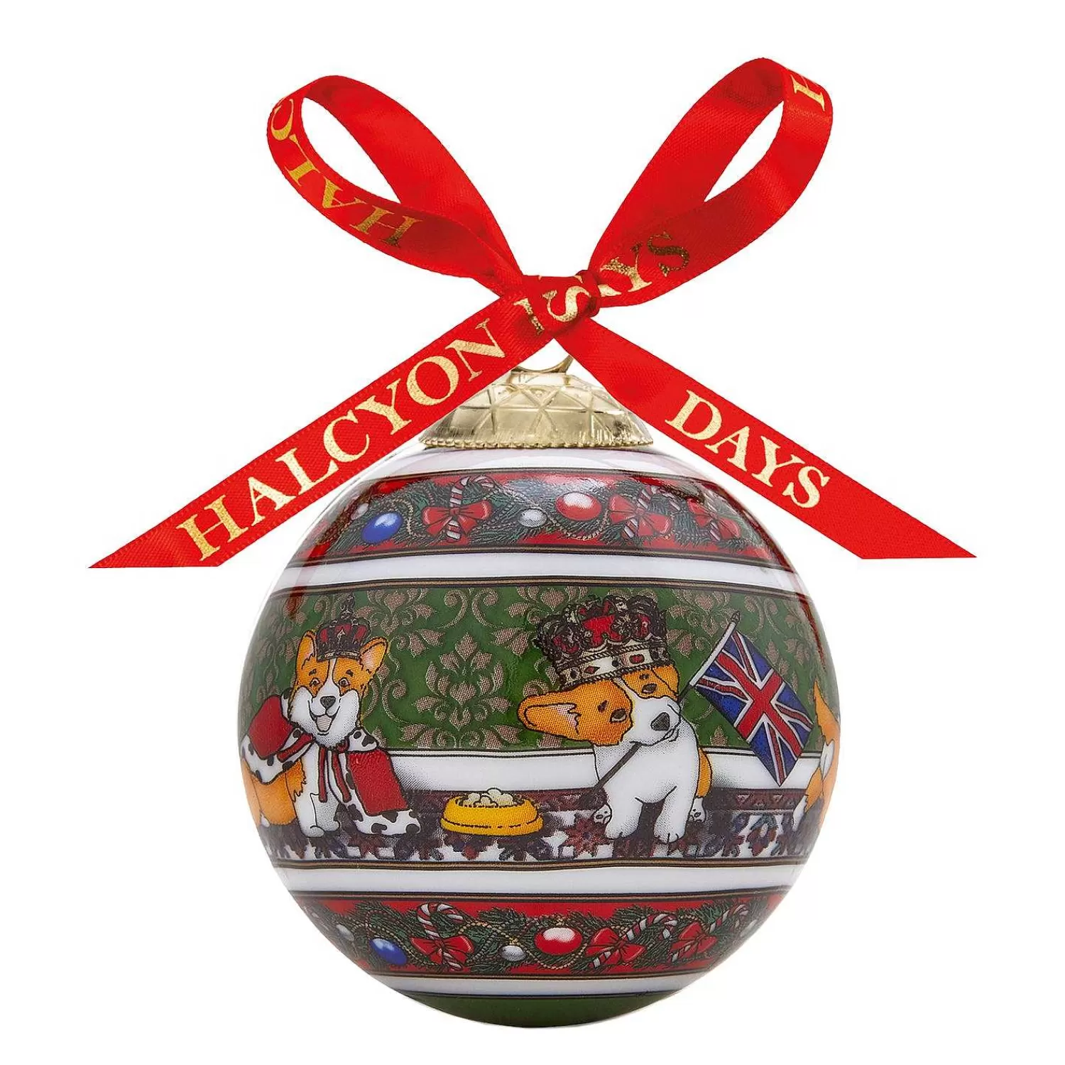 Halcyon Days Corgi At Christmas Bauble | Store