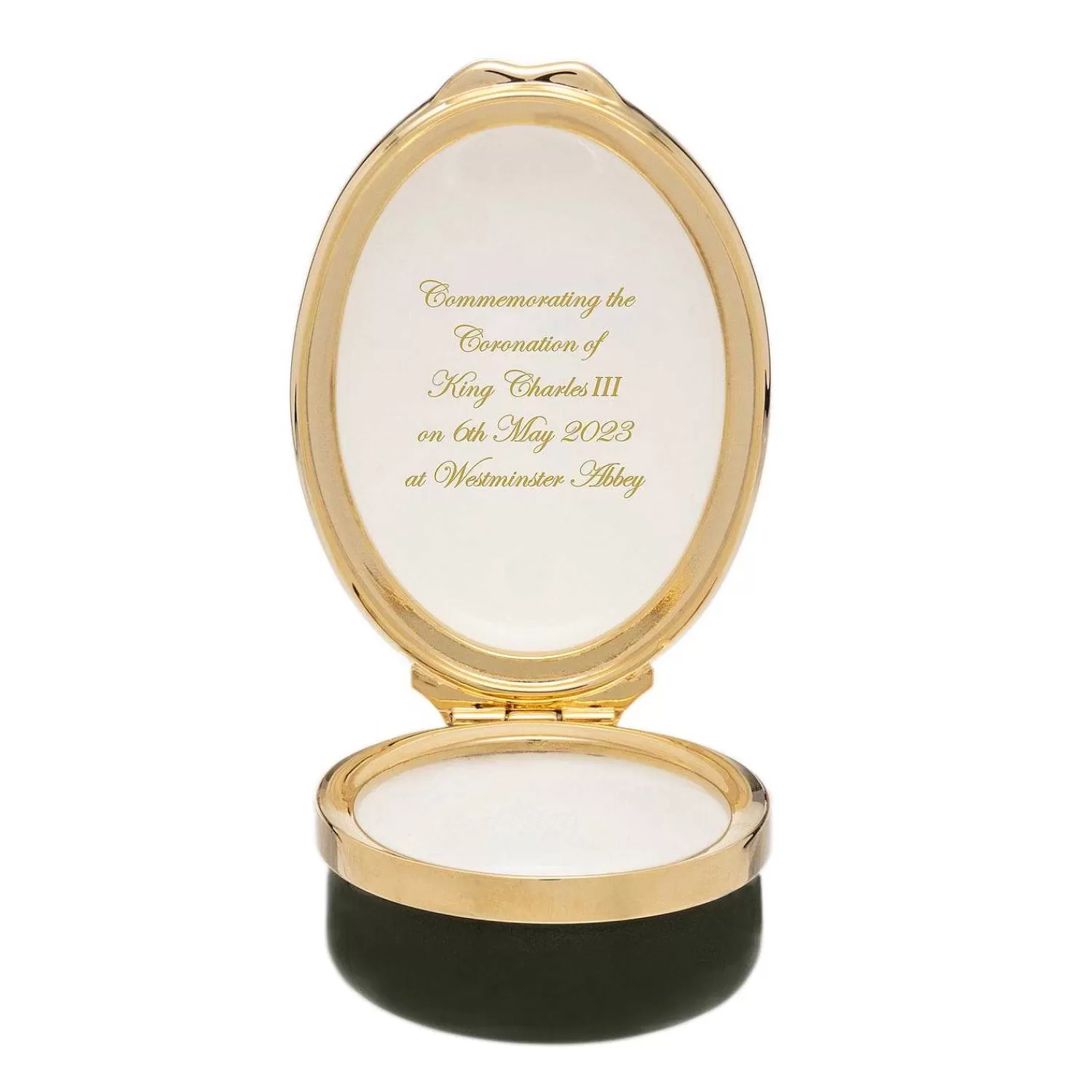 Halcyon Days Coronation Cypher Enamel Box - Oval Shop