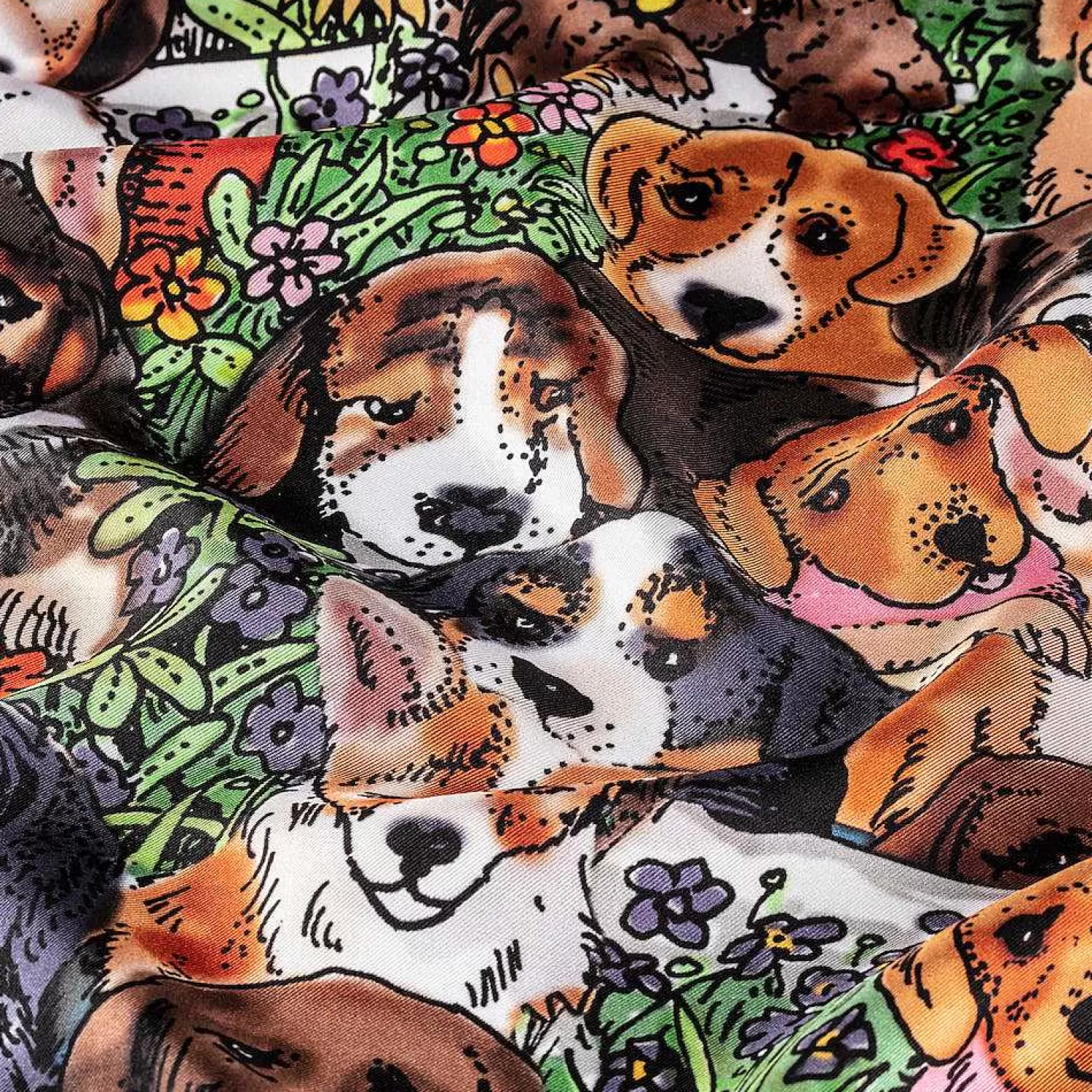 Halcyon Days Dogs Leave Pawprints Silk Scarf | Flash Sale