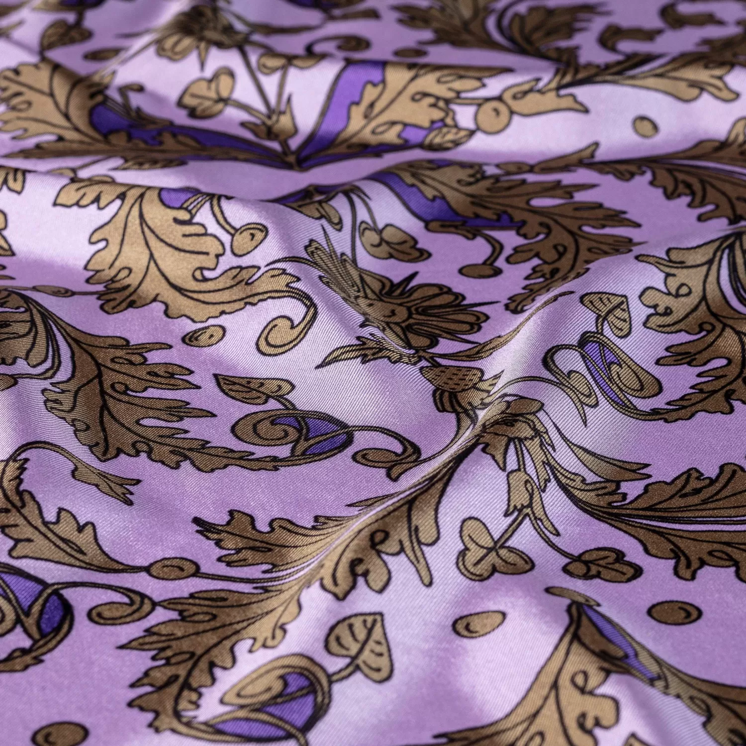 Halcyon Days Flowers Of The Realm Lavender Silk Scarf Clearance