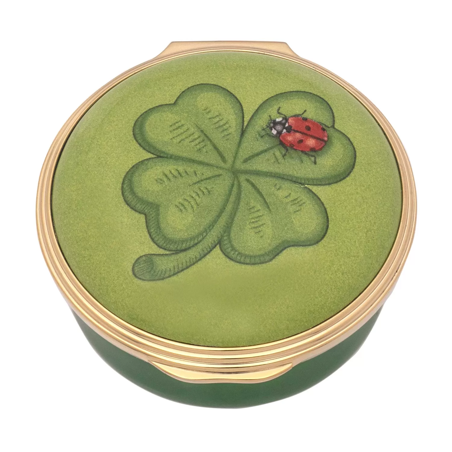 Halcyon Days Good Luck Enamel Box | New