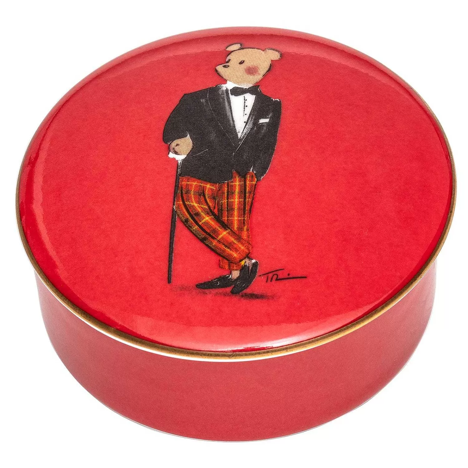 Halcyon Days Hal The Bear Fine Bone China Trinket Box | New