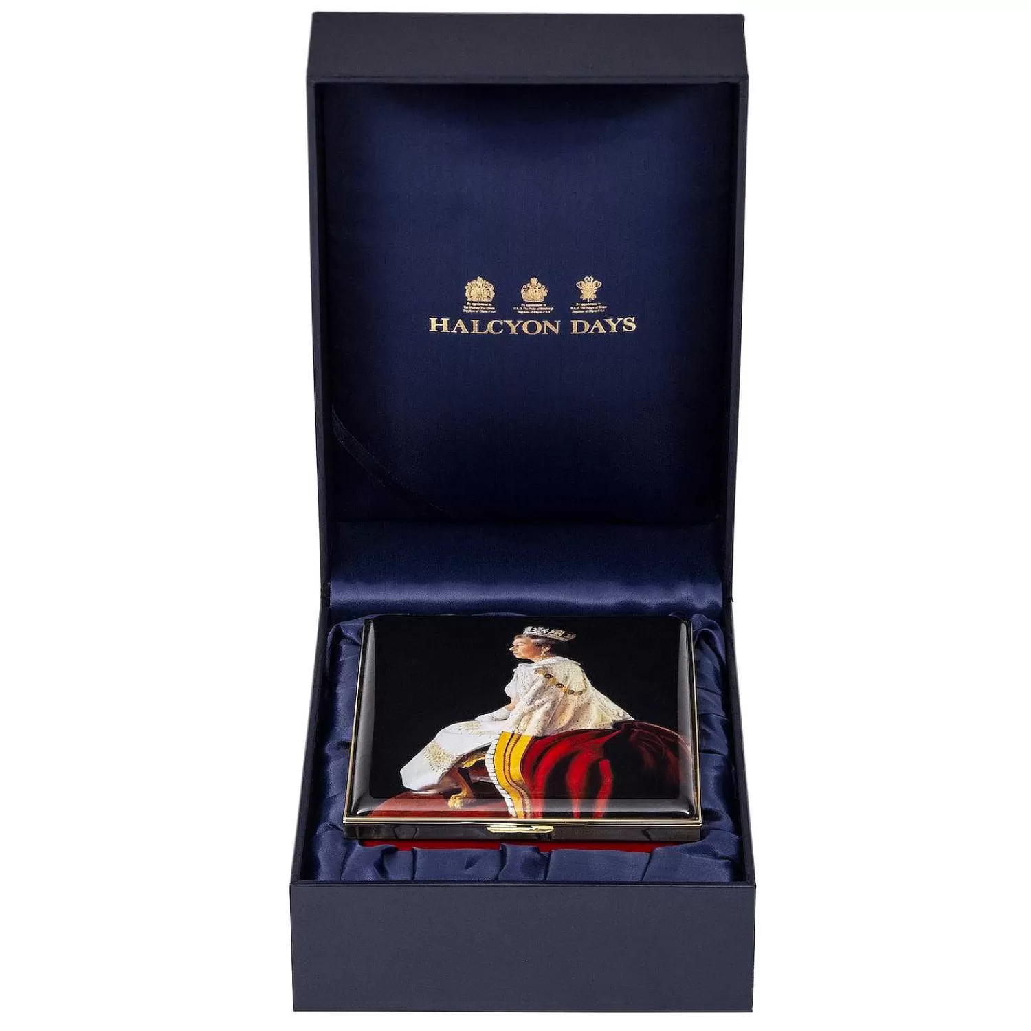 Halcyon Days Her Majesty Queen Elizabeth Ii Enamel Box By Richard Stone Clearance