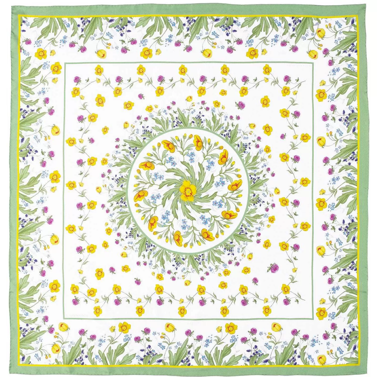 Halcyon Days Highgrove Wildflower Border Silk Scarf | Online