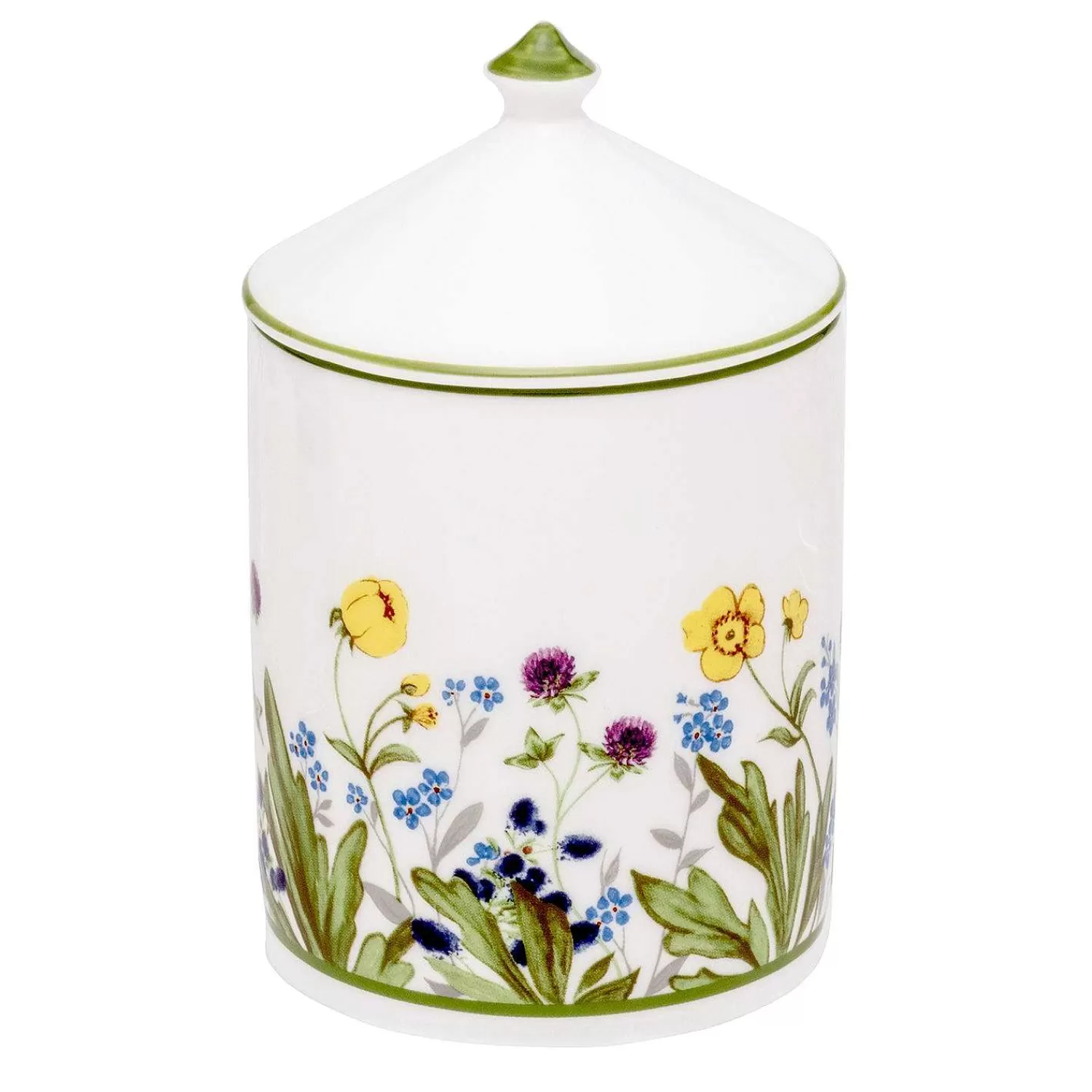 Halcyon Days Highgrove Wildflower Cut Grass Lidded Candle Flash Sale