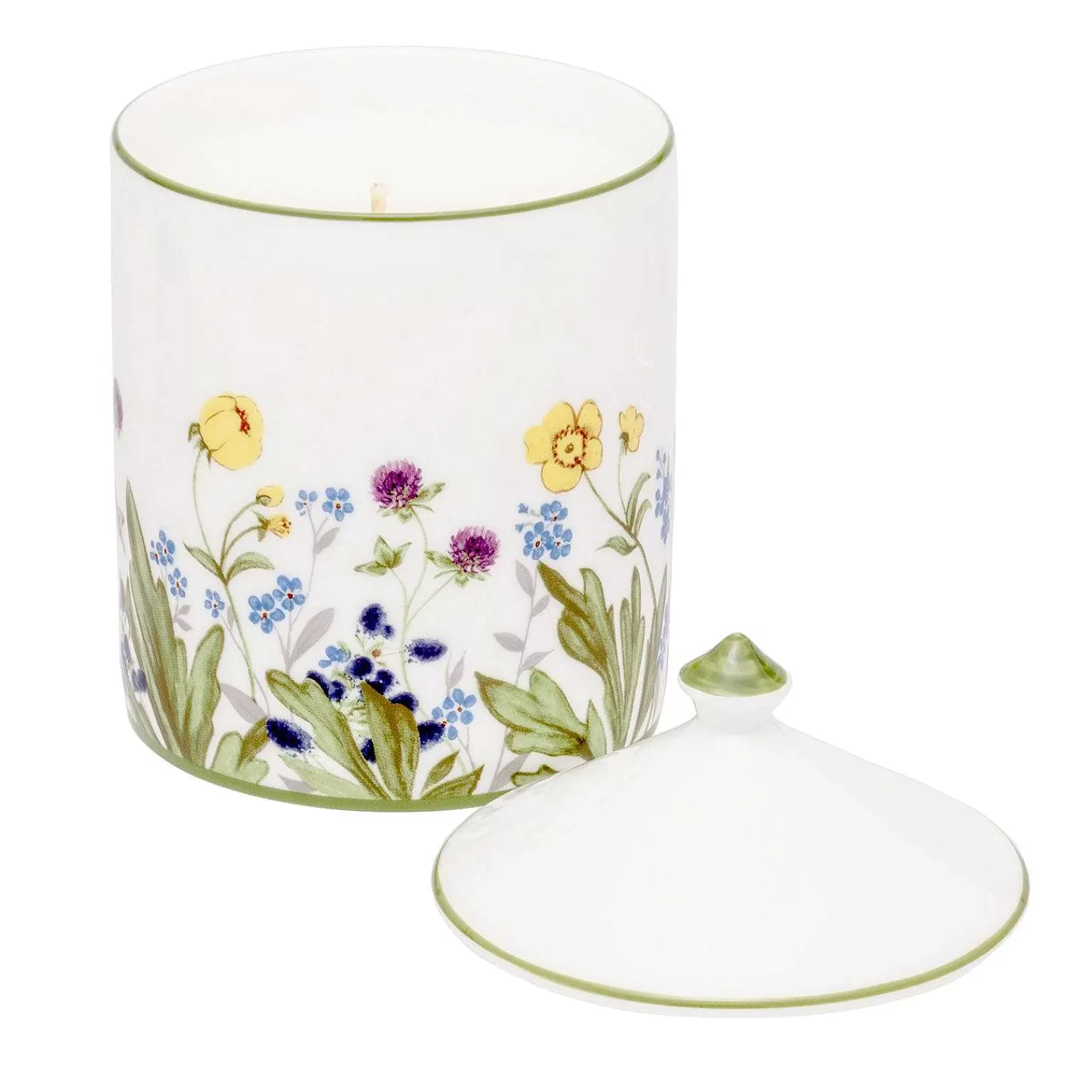 Halcyon Days Highgrove Wildflower Cut Grass Lidded Candle Flash Sale