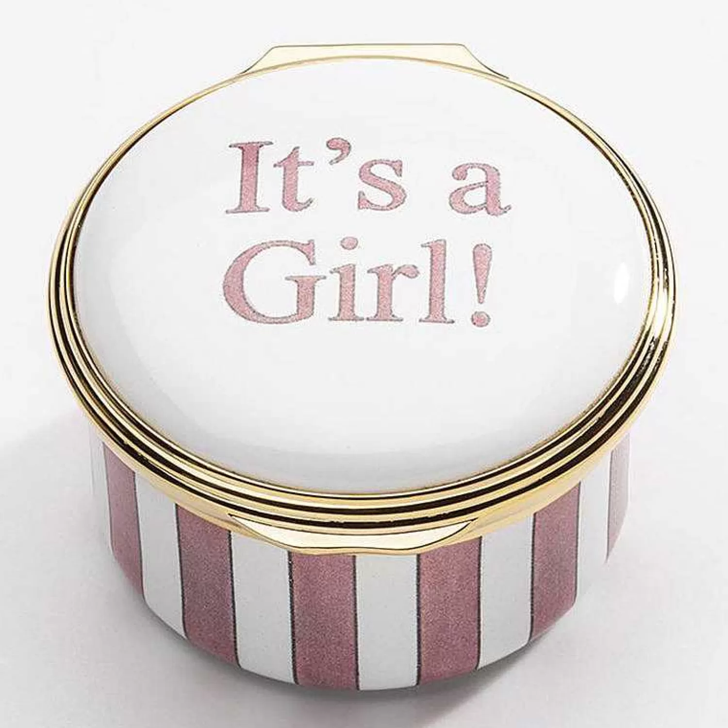 Halcyon Days It'S A Girl Nursery Enamel Box | New