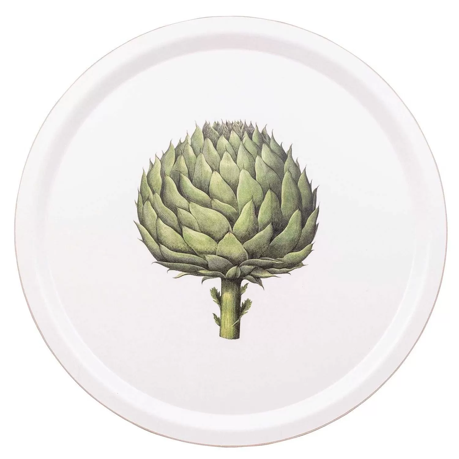 Halcyon Days Kitchen Garden Artichoke Round Birchwood Tray Outlet