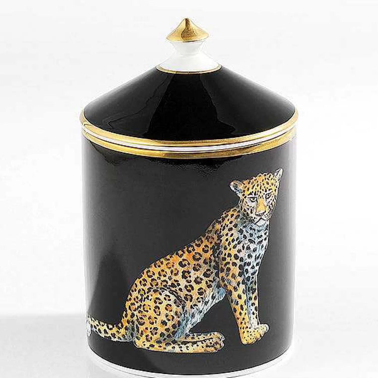 Halcyon Days Leopard Black Jasmine Lidded Candle Fashion