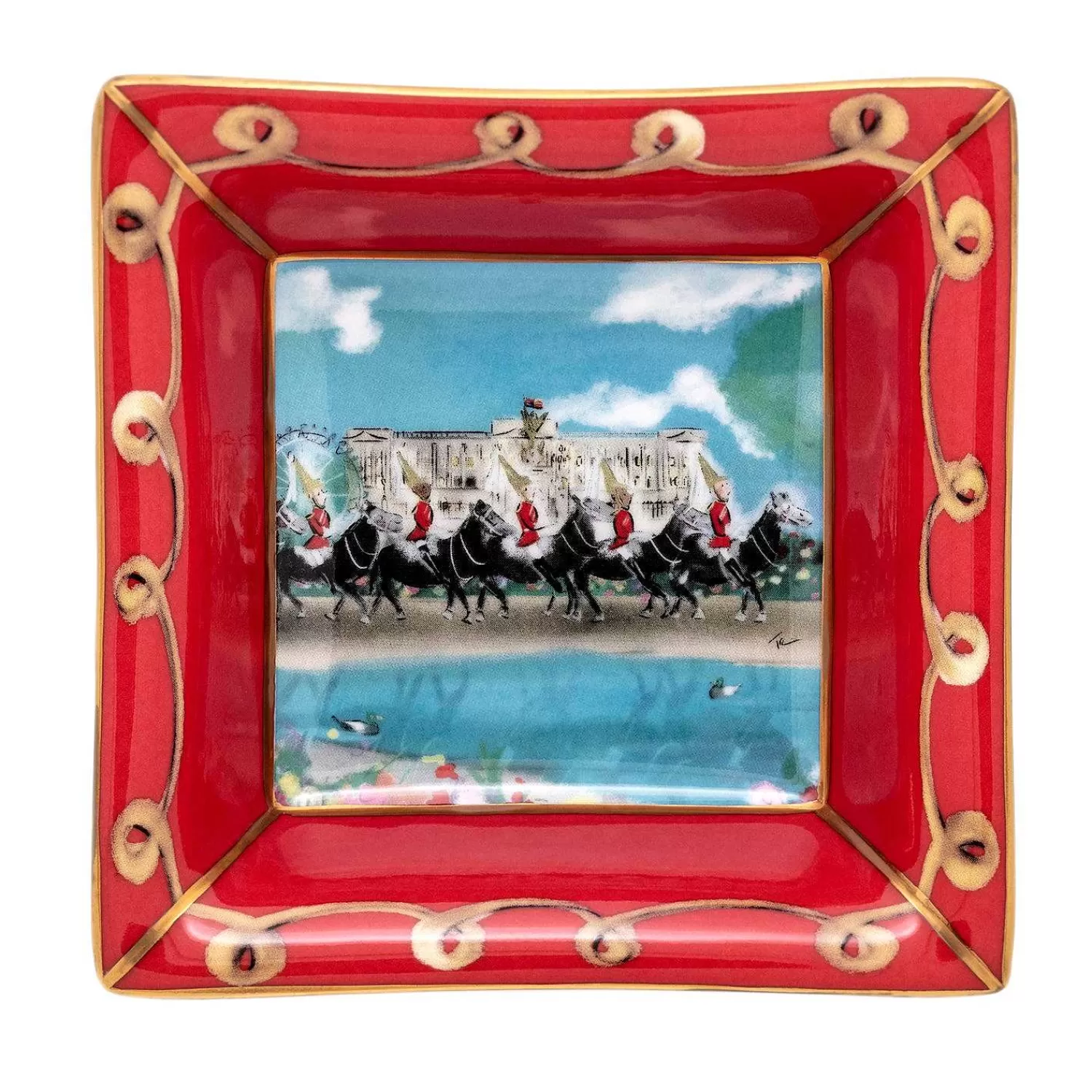 Halcyon Days Life Guards On Parade Square Trinket Tray Discount