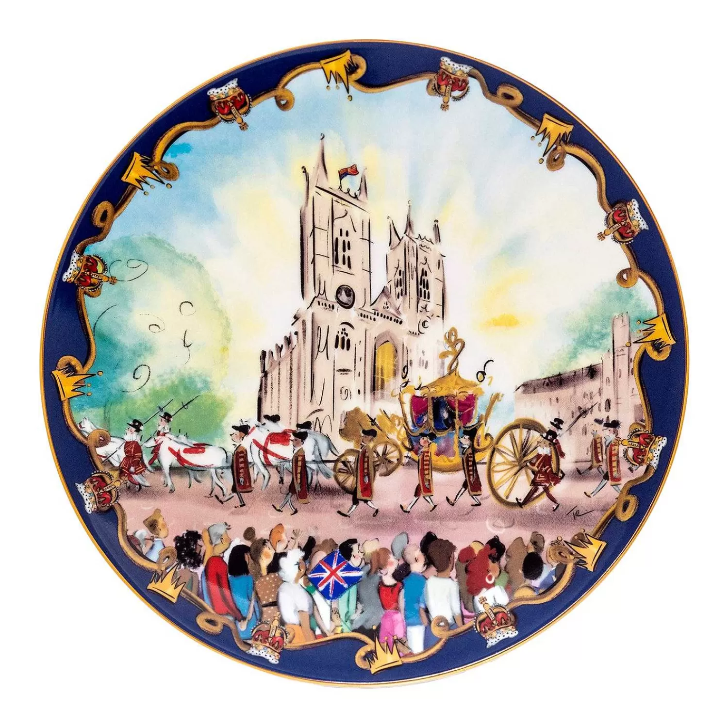 Halcyon Days Pageantry At Westminster Abbey 10" Coupe Plate Online