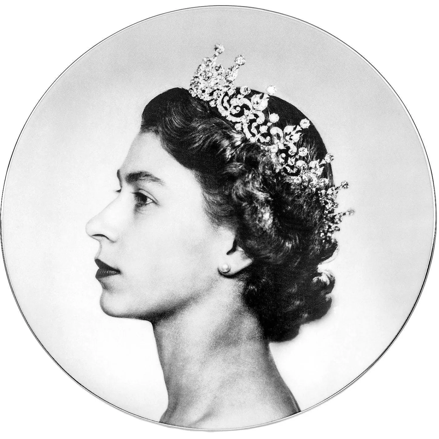 Halcyon Days Portrait Of Hm Queen Elizabeth Ii By Dorothy Wilding 10" Coupe Plate Best