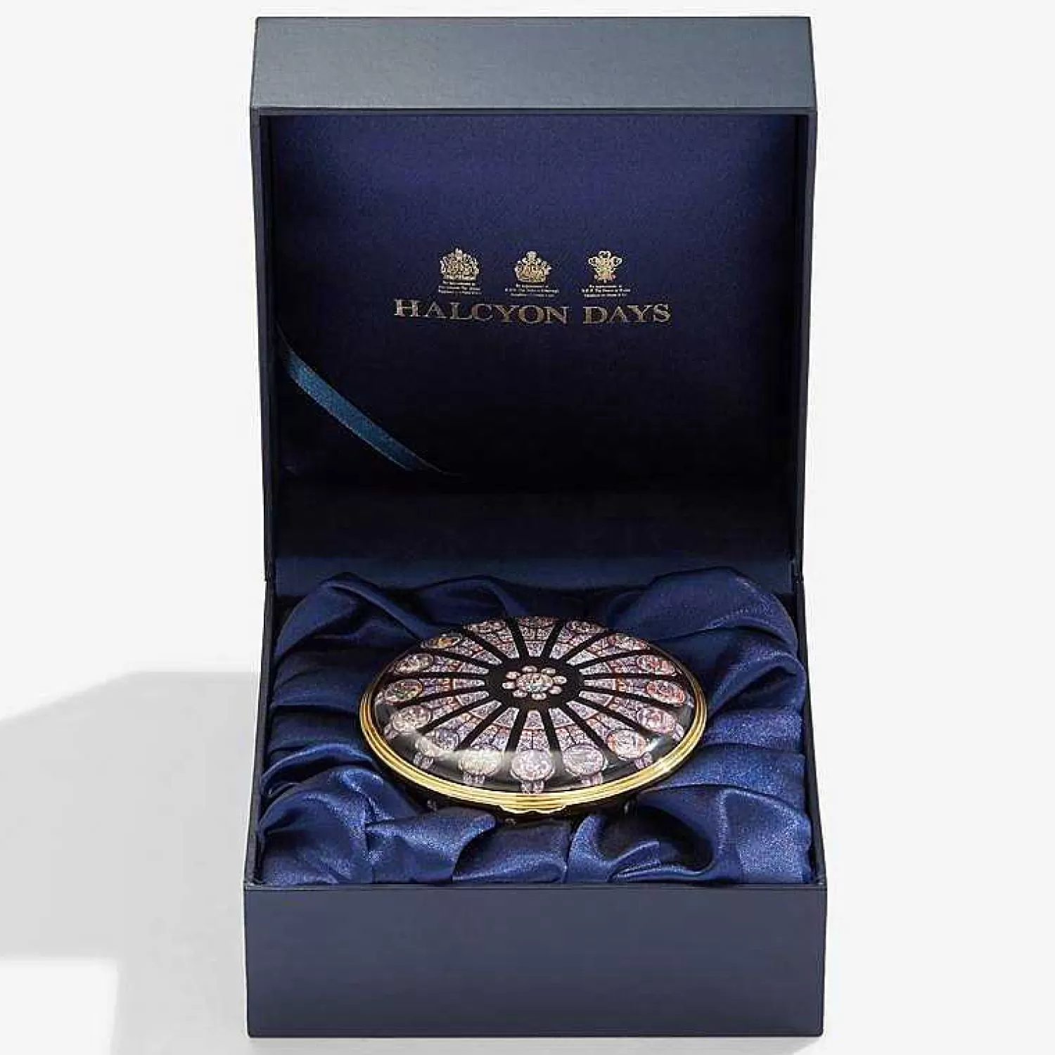 Halcyon Days Rose Window Of Notre Dame Musical Box New