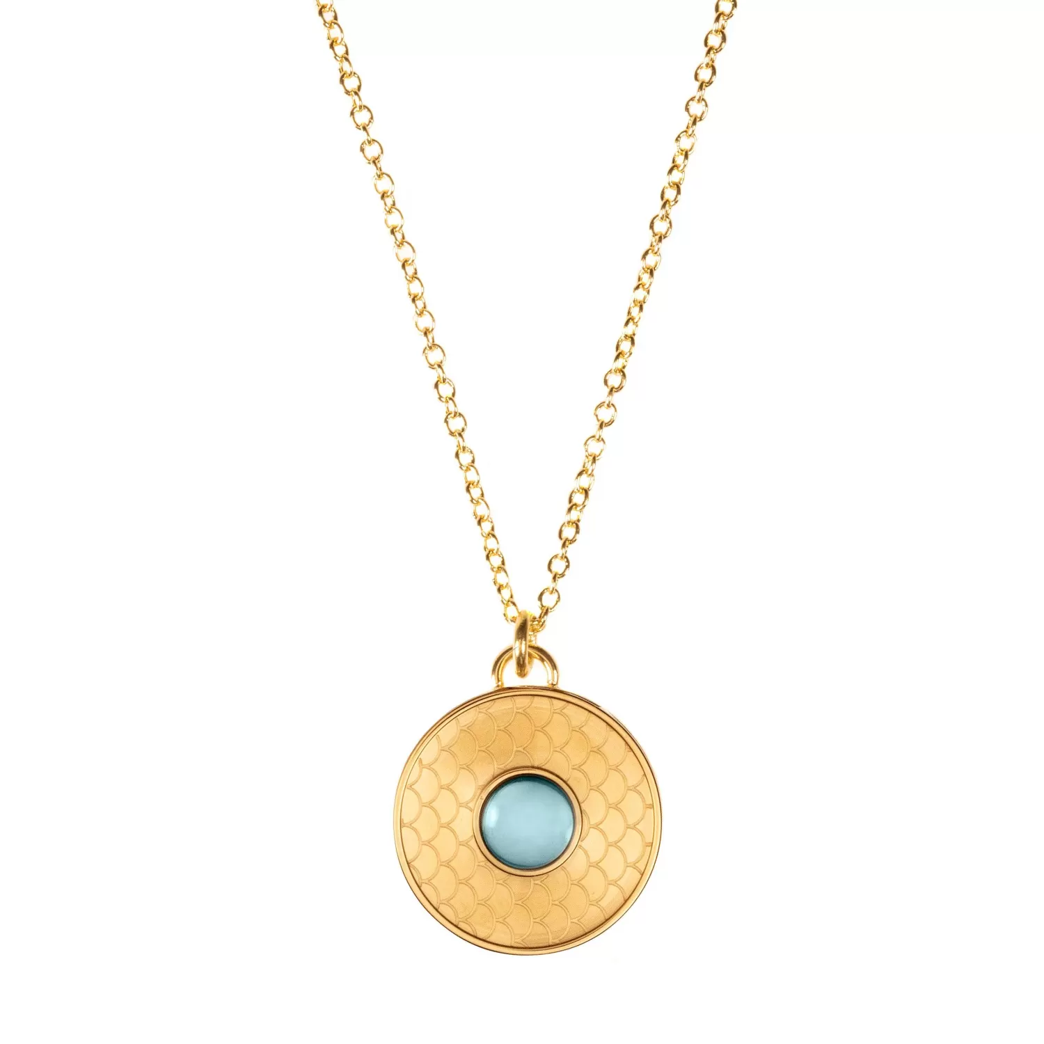 Halcyon Days Salamander Cabochon Aquamarine & Gold Necklace Sale