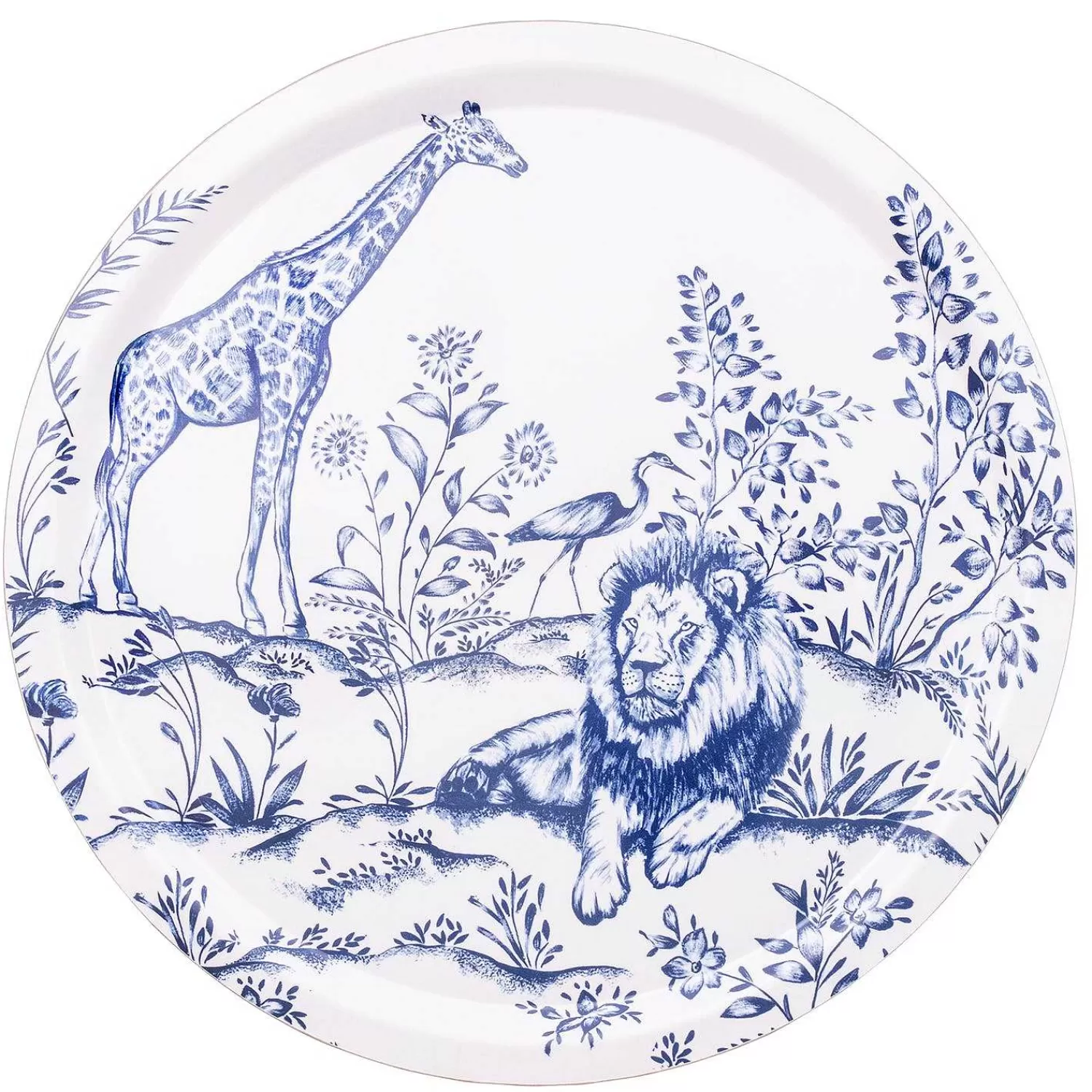 Halcyon Days Serengeti Round Birchwood Tray Best