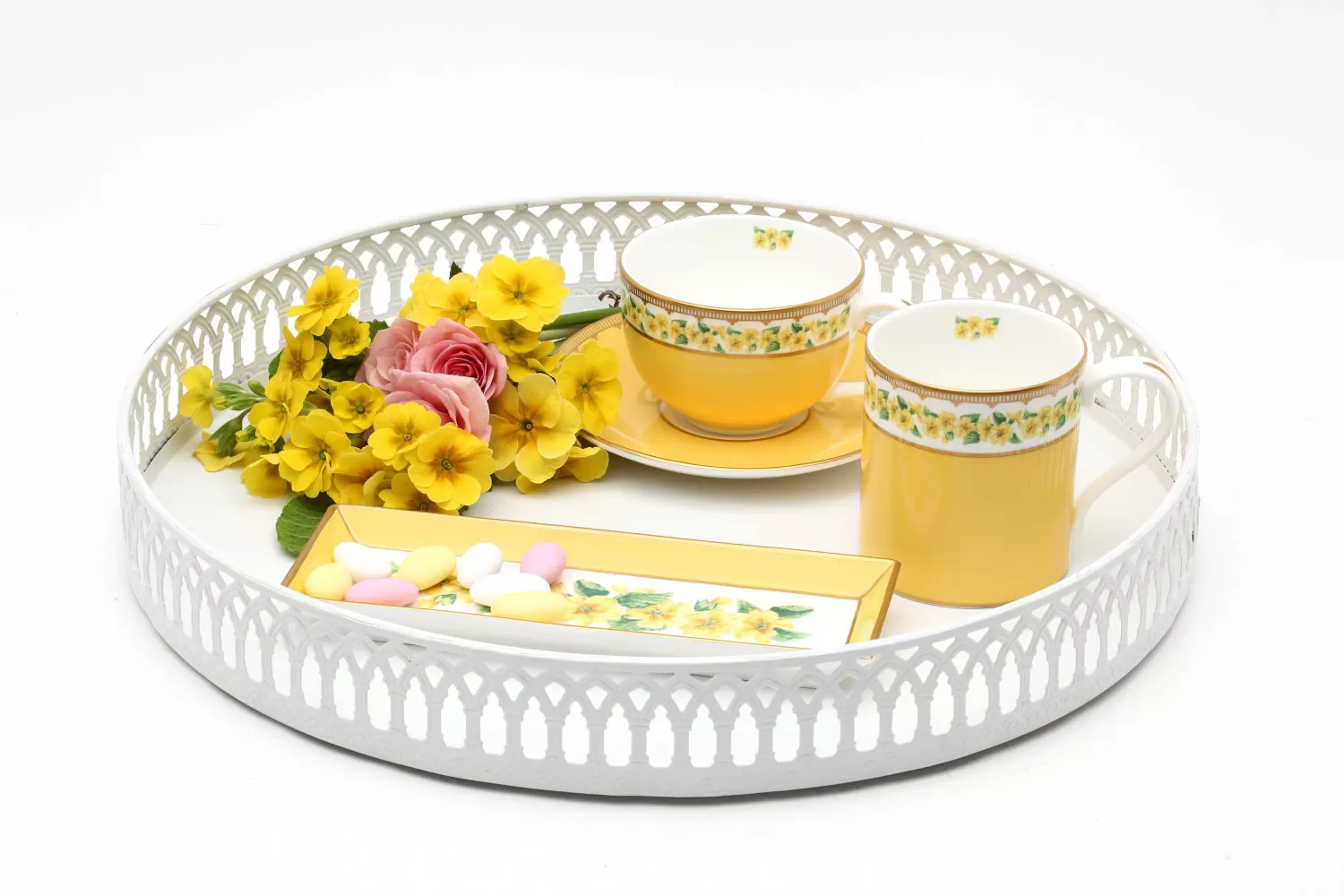 Halcyon Days Shell Floral Primula Fine Bone China Mug | Store
