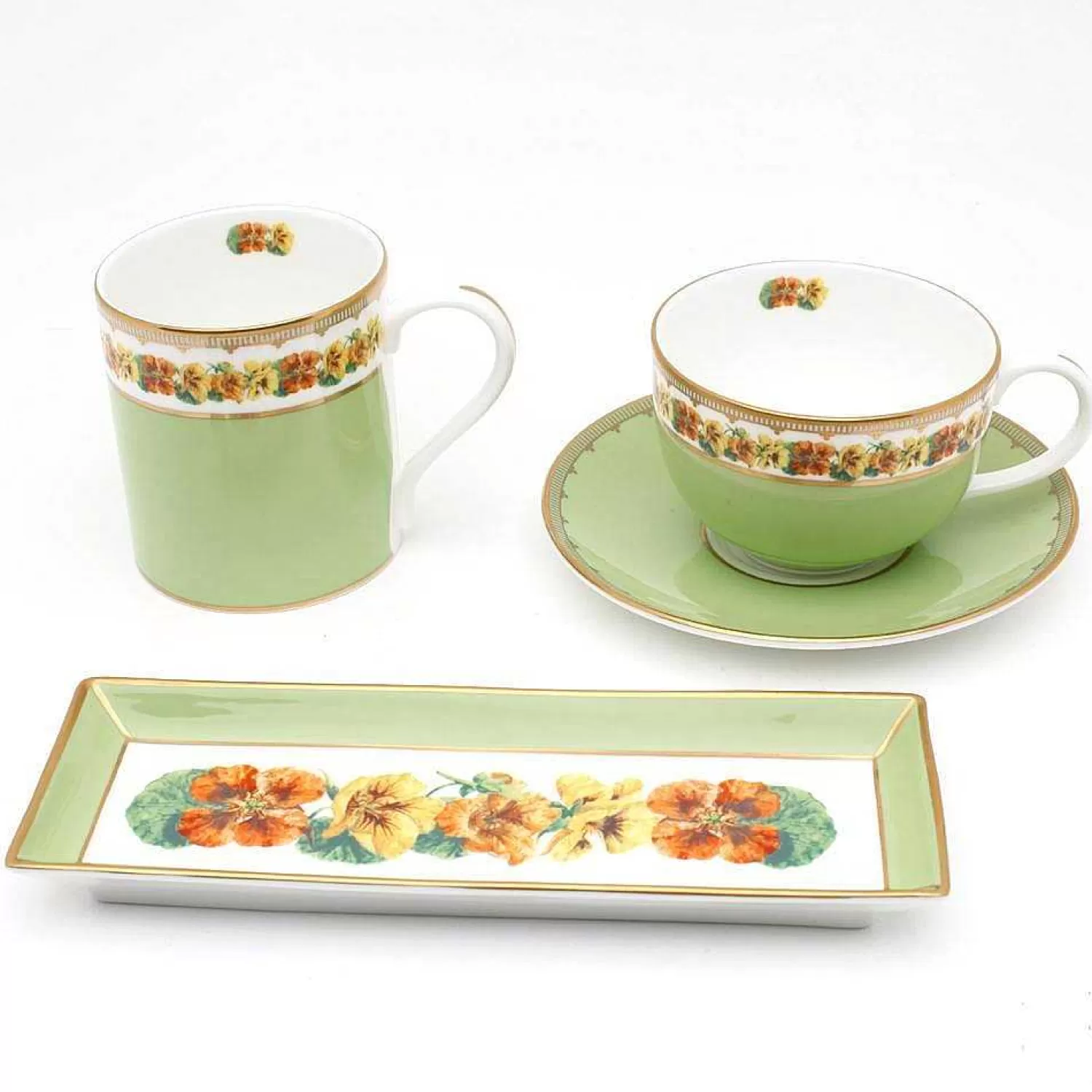 Halcyon Days Shell Garden Floral Fine Bone China Mug | Cheap