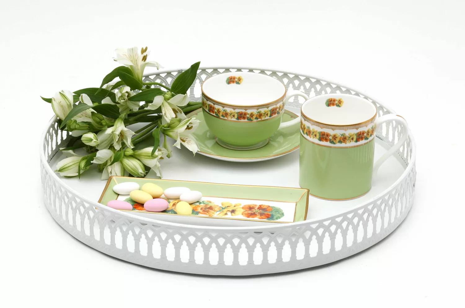 Halcyon Days Shell Garden Floral Fine Bone China Mug | Cheap
