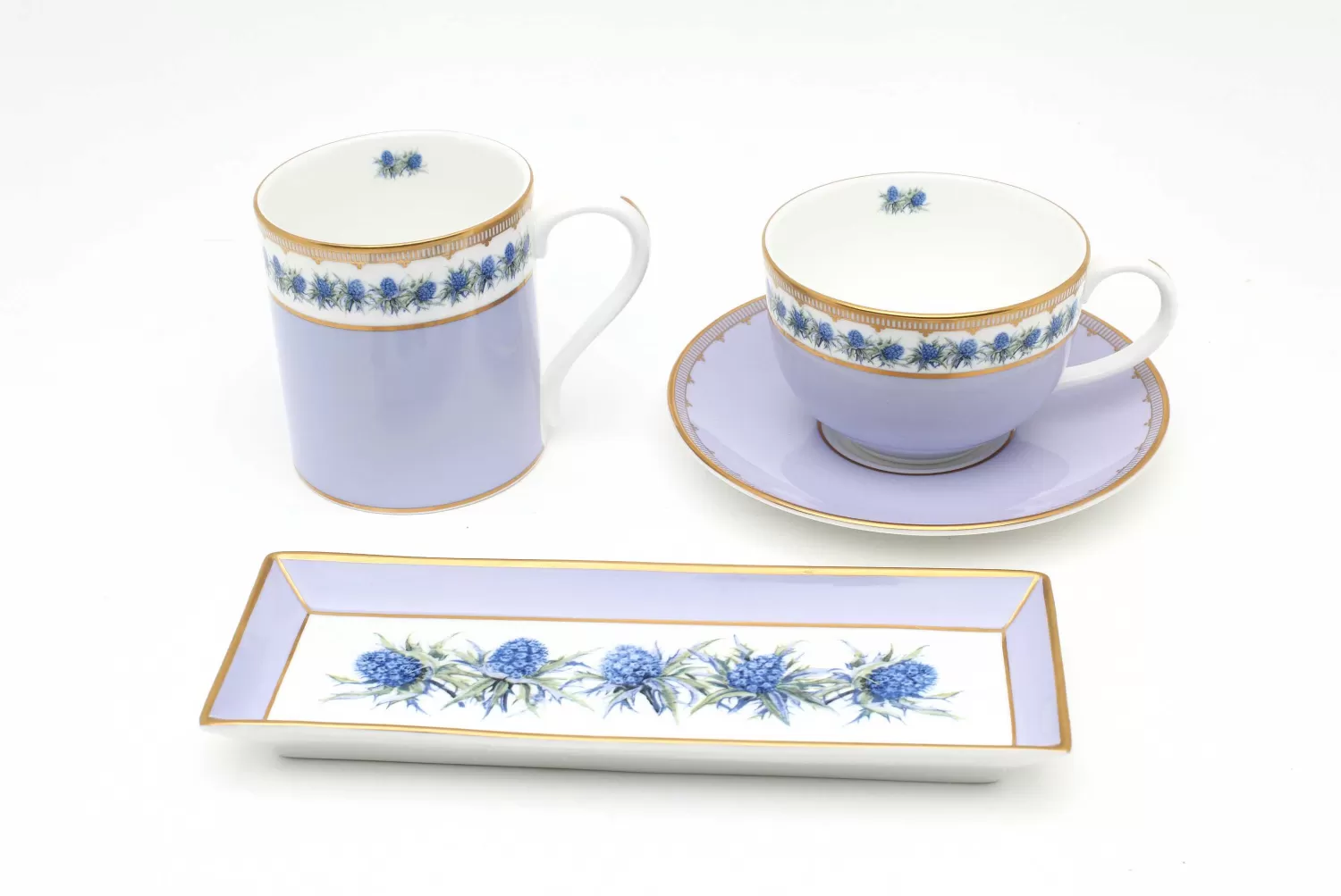 Halcyon Days Shell Garden Floral Thistle Fine Bone China Mug | Cheap