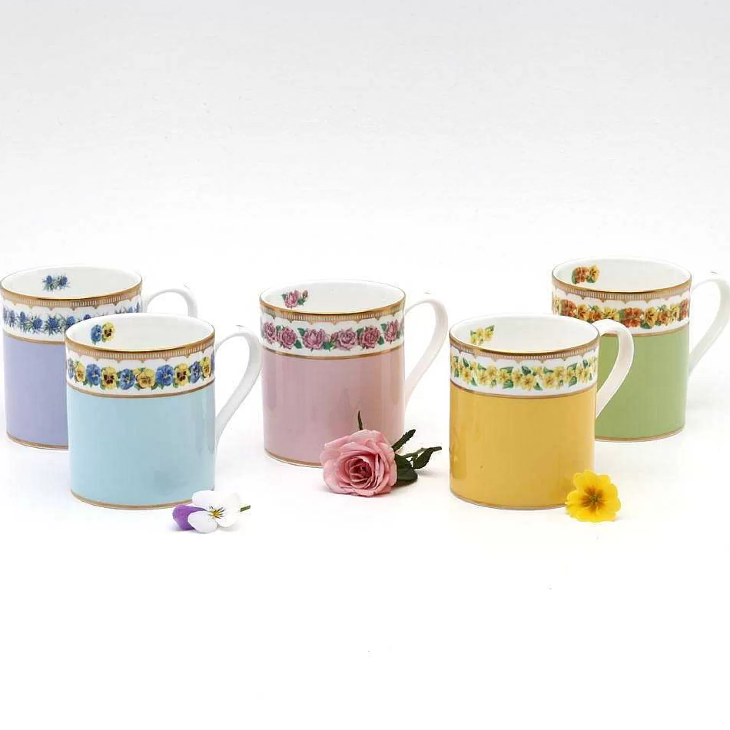 Halcyon Days Shell Garden Floral Thistle Fine Bone China Mug | Cheap