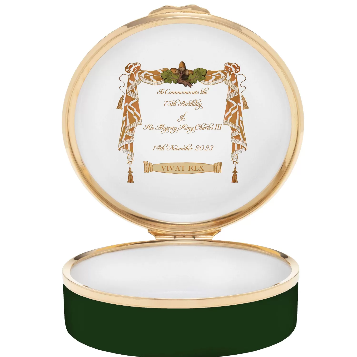 Halcyon Days The 75Th Birthday Of His Majesty King Charles Iii Enamel Box Discount