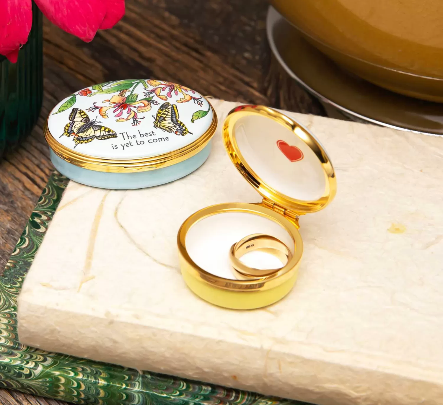 Halcyon Days The Best Is Yet To Come Enamel Box | Sale