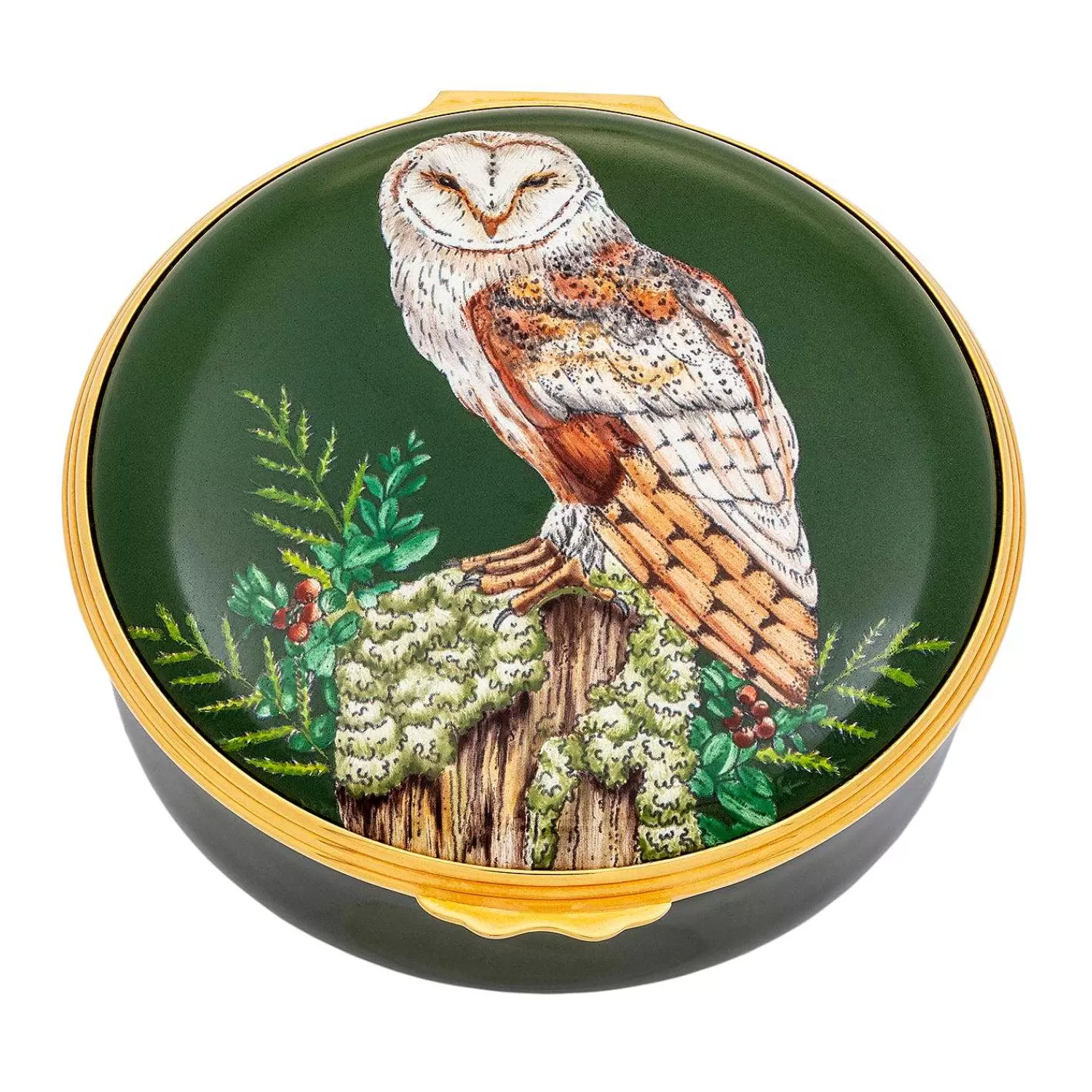 Halcyon Days Woodland Wildlife Owl Enamel Box Shop