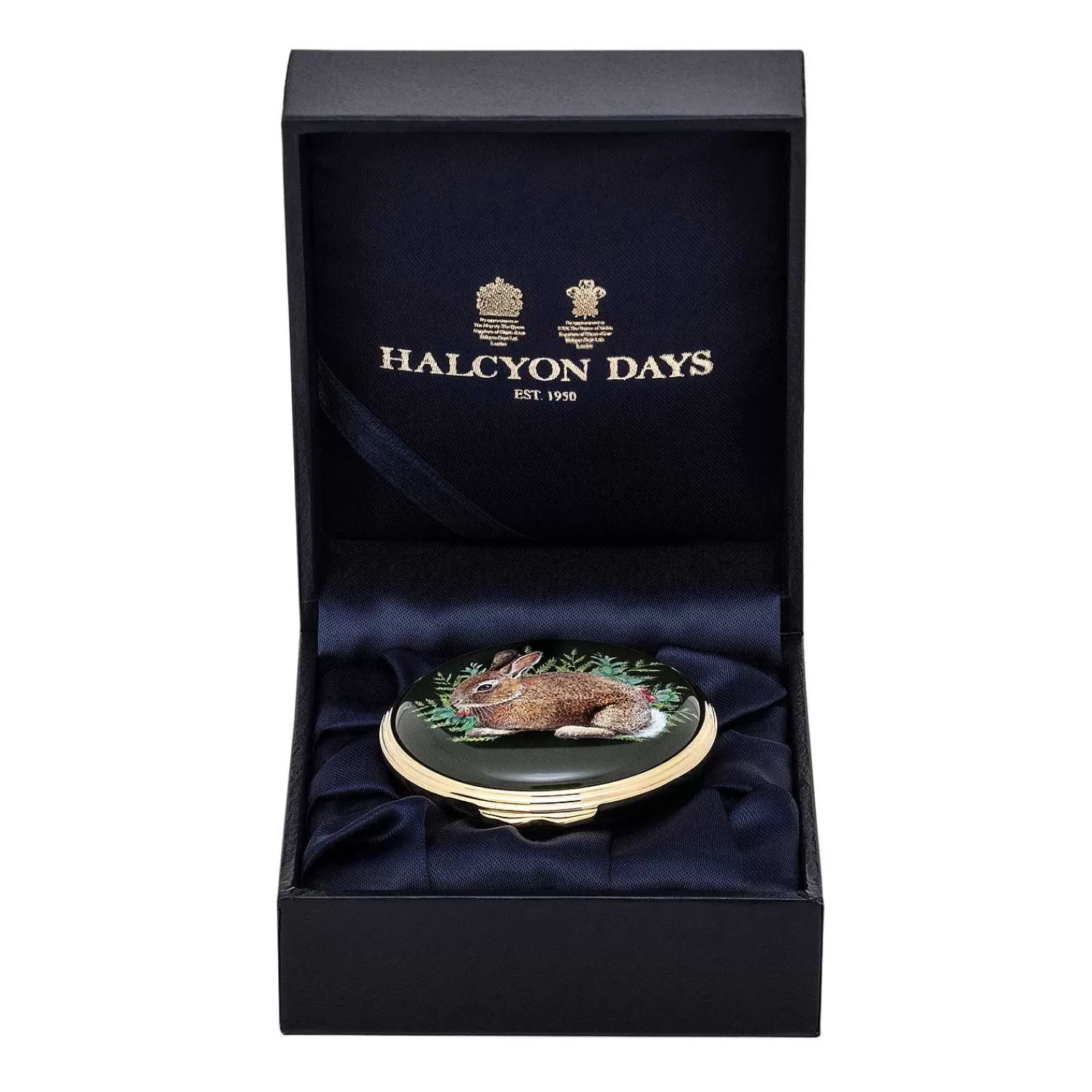 Halcyon Days Woodland Wildlife Rabbit Enamel Box Cheap