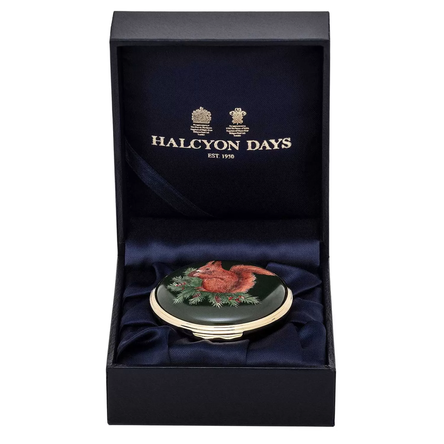 Halcyon Days Woodland Wildlife Red Squirrel Enamel Box Shop