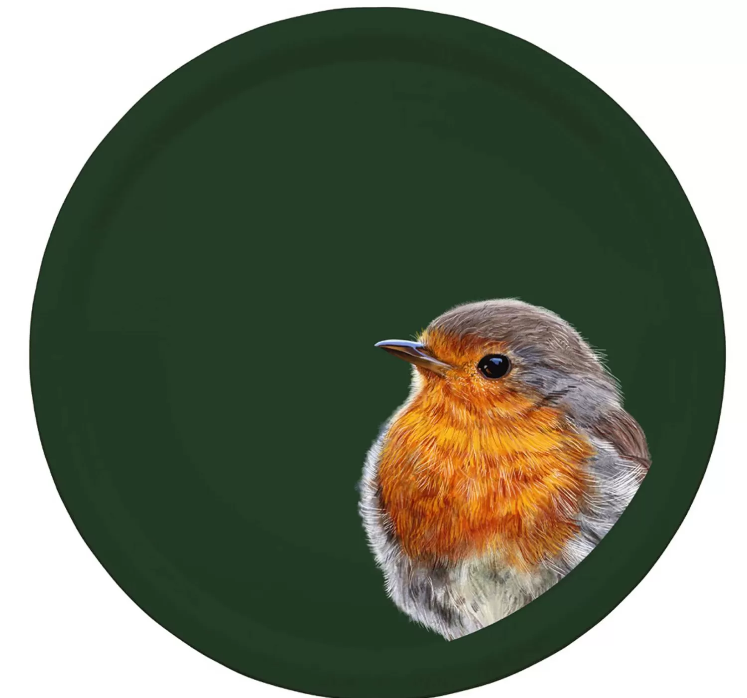 Halcyon Days Woodland Wildlife Robin Round Birchwood Tray Online